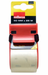 Millarco® tejphållare med 1 rulle tejp 50 mm x 25 meter