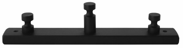 HOME It® knopplist med 3 knoppar 30 × 4 × 7 cm furu svart