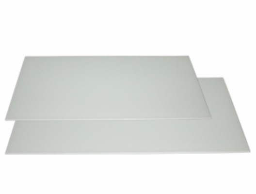 HOME It® fyrkantig stänkplatta 80 x 40 cm härdat vitt glas