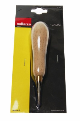Millarco® syl med rund spets och träskaft 3,5 x 145 mm.