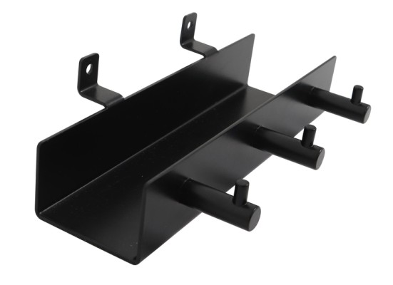 HOME It® kroklist med 3 krokar och hylla för lodrät montering på akustikpanel