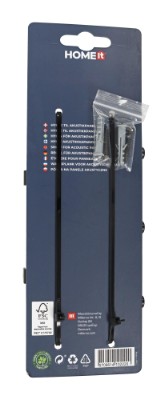 HOME It® kroklist med 3 krokar och hylla för lodrät montering på akustikpanel