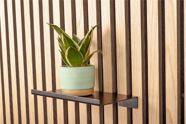 HOME It® hylla för akustikpanel 120 x 200 mm, matt svart