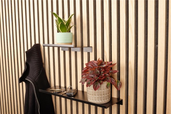 HOME It® hylla för akustikpanel 120 x 400 mm, matt svart