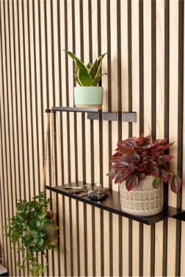 HOME It® hylla för akustikpanel 120 x 400 mm, matt svart