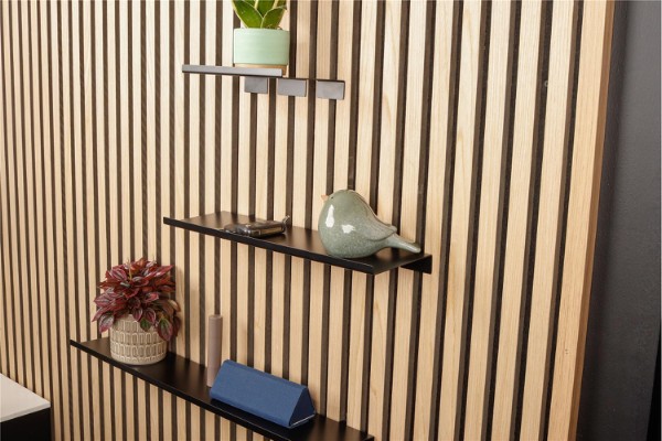 HOME It® hylla för akustikpanel 120 x 400 mm, matt svart