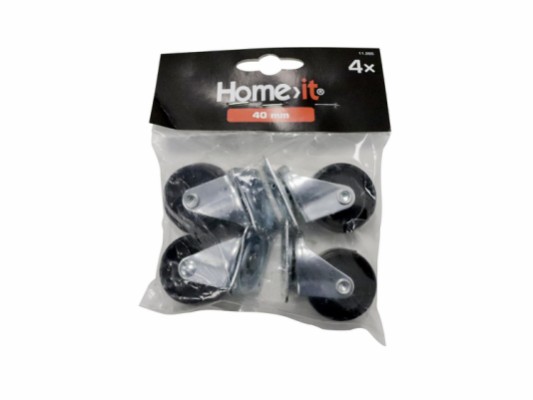 Home>it® svirvlande möbelhjul 40 mm svart plast 4-pack
