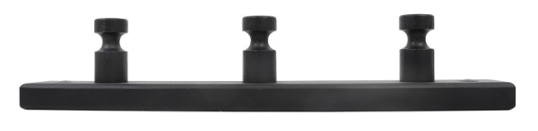 HOME It® knopplist med 3 knoppar 30 × 4 × 7 cm furu svart