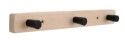 HOME It® knagerække med 3 knage 28 cm natur/sort knage bøg