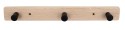 HOME It® knagerække med 3 knage 28 cm natur/sort knage bøg