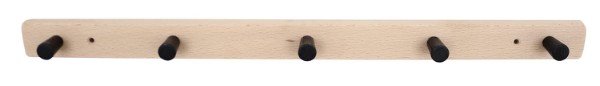 HOME It® knagerække med 5 knage 50 cm natur/sort knage bøg