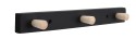 HOME It® knagerække med 3 knage 28 cm sort/natur knage bøg
