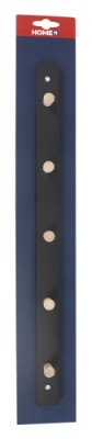 HOME It® knagerække med 5 knage 50 cm sort/natur knage bøg
