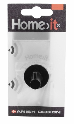 HOME It® knopp med hake 3,3 x 3,8 x 3,3 cm svart