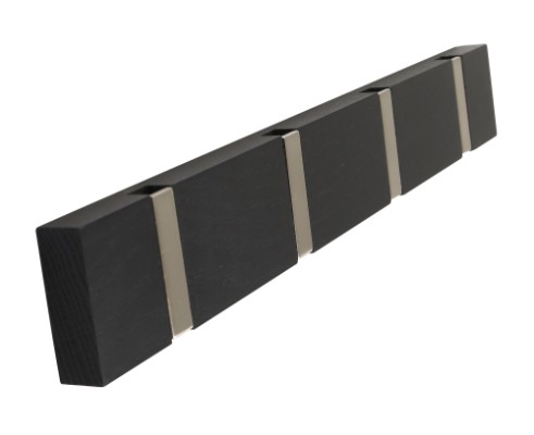 HOME It® flex knopplist med 4 knoppar 40 × 5,5 × 2 cm ek svart