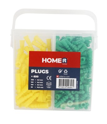 Work>it® Pluggsortiment i låda 5.0 x 6,0 x 8.0 x 10.0 mm 650