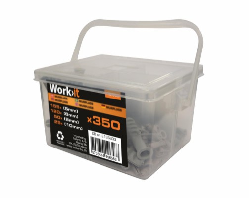 Work>it® betongplugg i praktisk förpackning med 320 delar