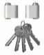 HOME It® oval cylinder med 7 stift med 3 nycklar (2 st.)