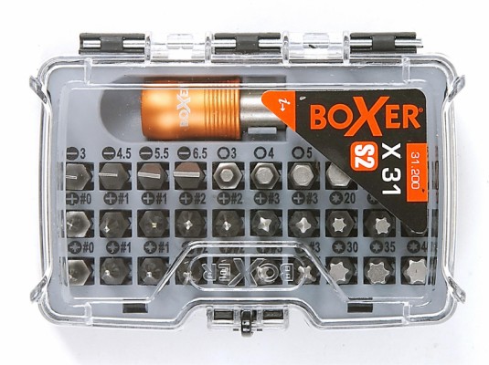 Boxer® bitssats i praktisk ask S2 stål 31 delar