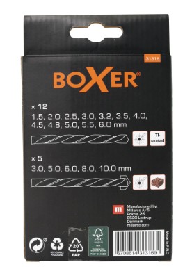 Boxer® HSS-kombinationsborrsats 17 delar