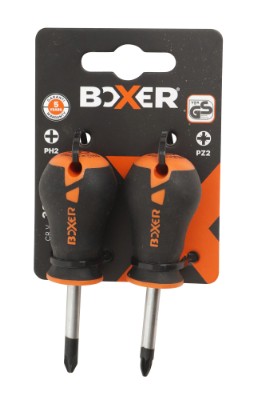 Boxer® kort skruvmejselsats med PH2/PZ2