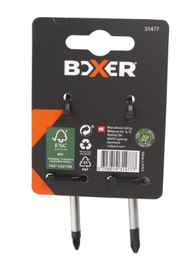 Boxer® kort skruvmejselsats med PH2/PZ2