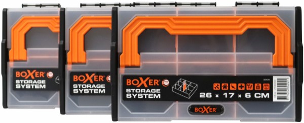 Boxer® sortimentlåda med 6 fack 26 x 16,8 x 6 cm