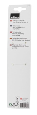 Millarco® torpedovattenpass med 3 libeller och magnet