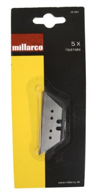 Millarco® trapetsknivblad 61 x 19 mm 5-pack