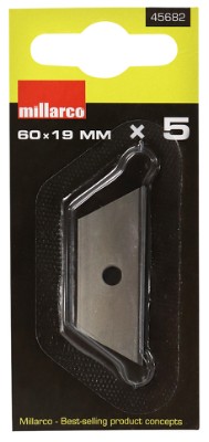 Millarco® trapetsknivblad 60 x 19 mm 5-pack