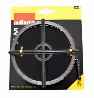 Millarco® rensband med 5 meter stålfjäder