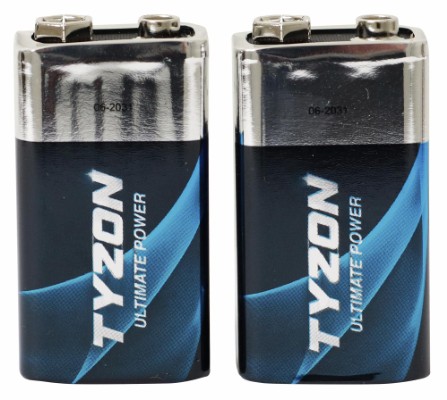 Tyzon 9 V Super Alkaline batterier 2-pack.