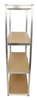 Stålhylla, 4 hyllplan, 175 kg, galvaniserad
