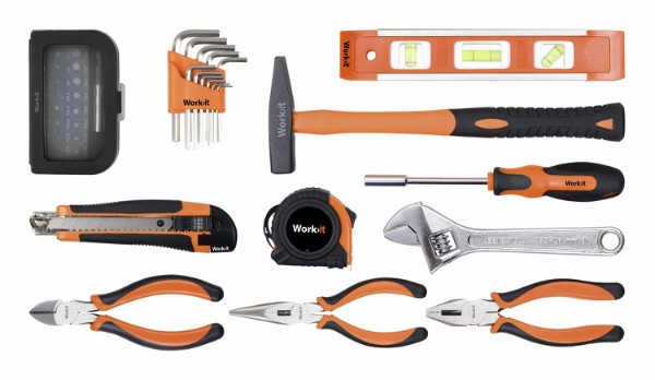 Work>it® verktygssats med verktygslåda, 51 delar