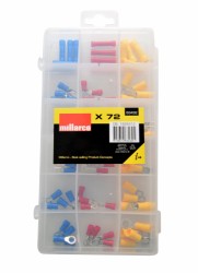 Millarco® sortimentlåda med 72 kabelskor