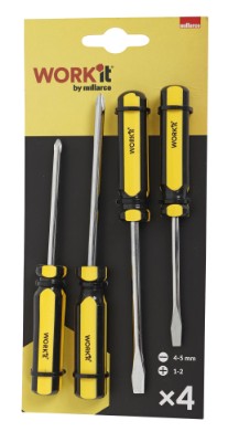 Millarco® skruvmejselsats LK/PH 4 delar