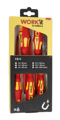 Work>it® VDE skruvmejselsats 6 delar
