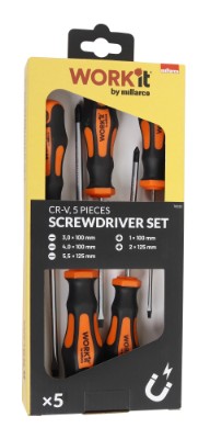 Work>it® PZ/LK skruvmejselsats 5 delar