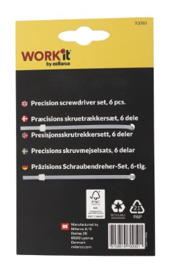 Millarco® precisionsskruvmejselsats 6 delar