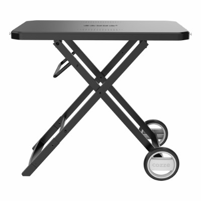 Cozze® fällbart bord med hjul, svart
