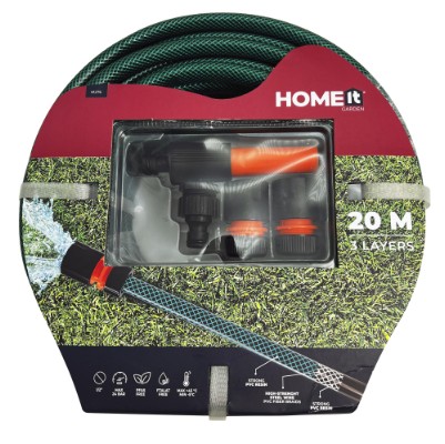 HOME It® vattenslang med 4 delar1/2” 20 meter