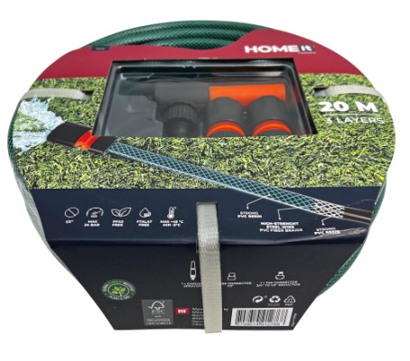 HOME It® vattenslang med 4 delar1/2” 20 meter