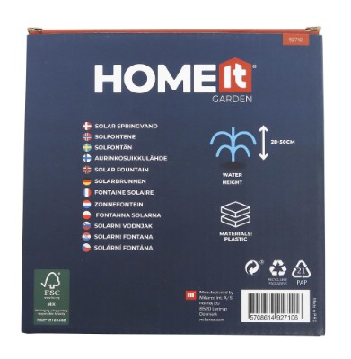 Fontän med solceller