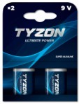 Tyzon 9 V Super Alkaline batterier 2-pack.